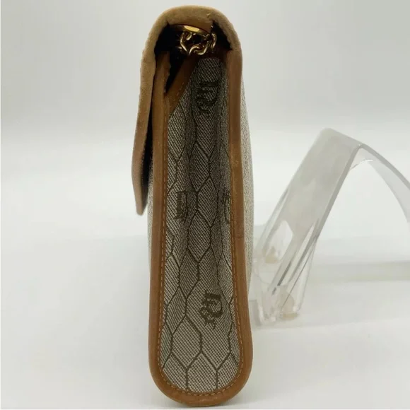 Christian Dior Beige Honeycomb Chain Shoulder Bag With Box - Picture 8 of 15